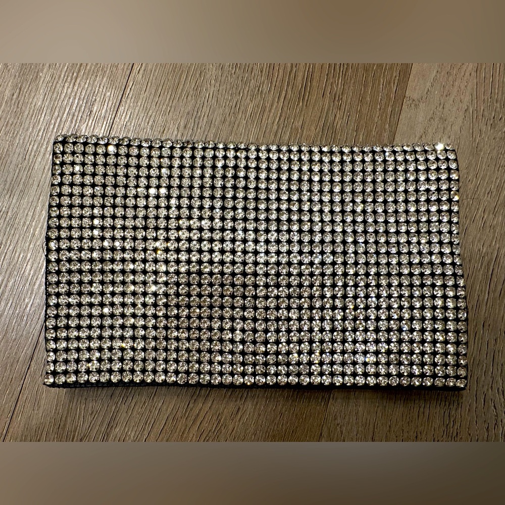 Rhinestone Satin Clutch